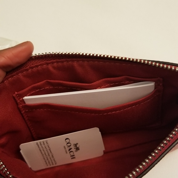 Red Coach wristlet, NWT - Picture 2 of 5
